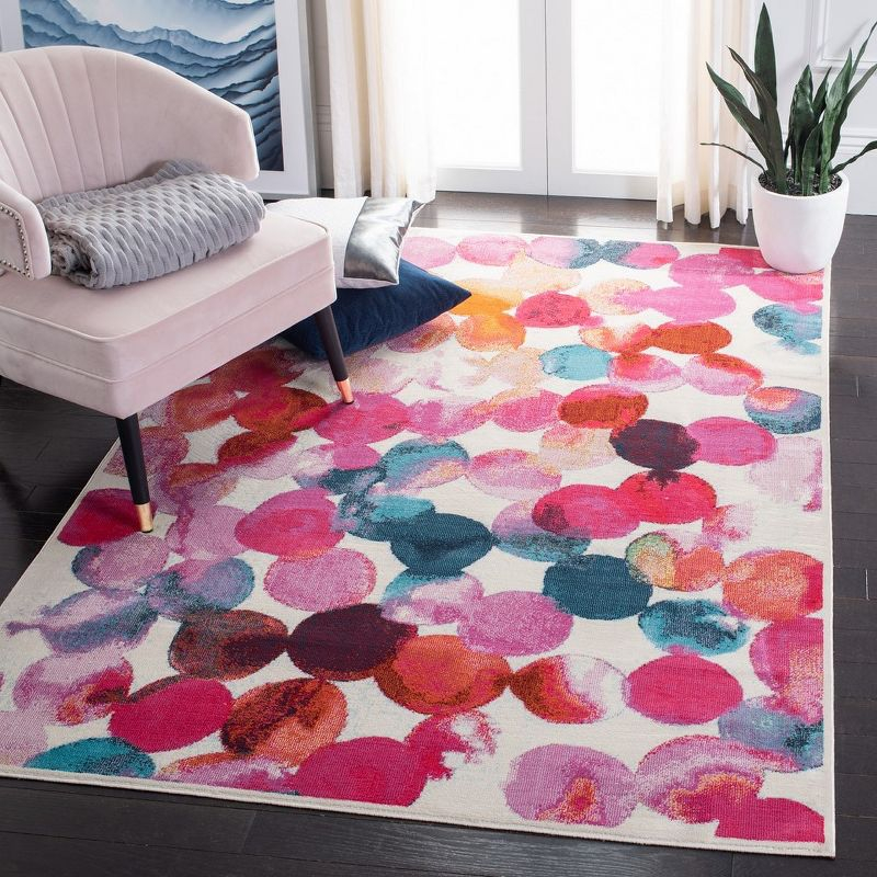 Lillian LLN377 Power Loomed Accent Rug - Rose/Light Blue - 3'x5' - Safavieh