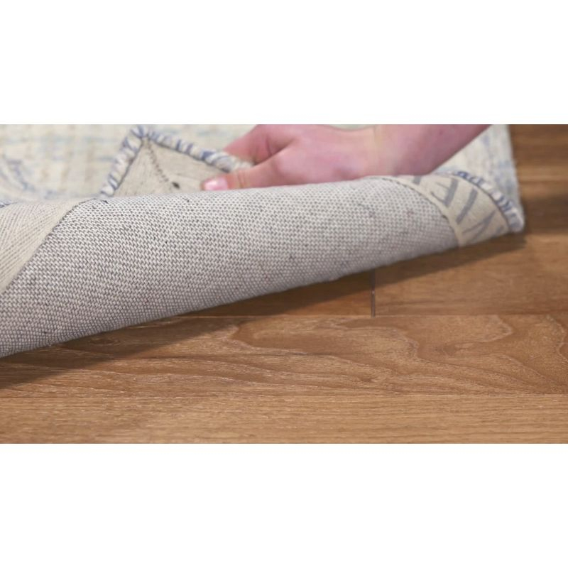 Abstract ABT474 Handmade Indoor Area Rug - Ivory/Turquoise - 6' Round - Safavieh