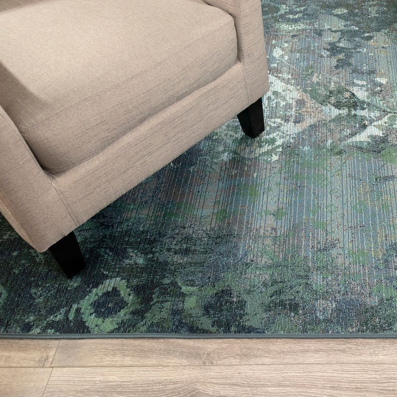 Liora Manne Marina Kermin Indoor/Outdoor Rug Blue 3'3" x 4'11"