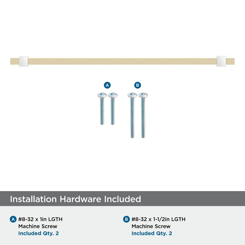 Amerock Mulino 8-13/16 inch (224mm) Center-to-Center Golden Champagne/Polished Chrome Cabinet Pull