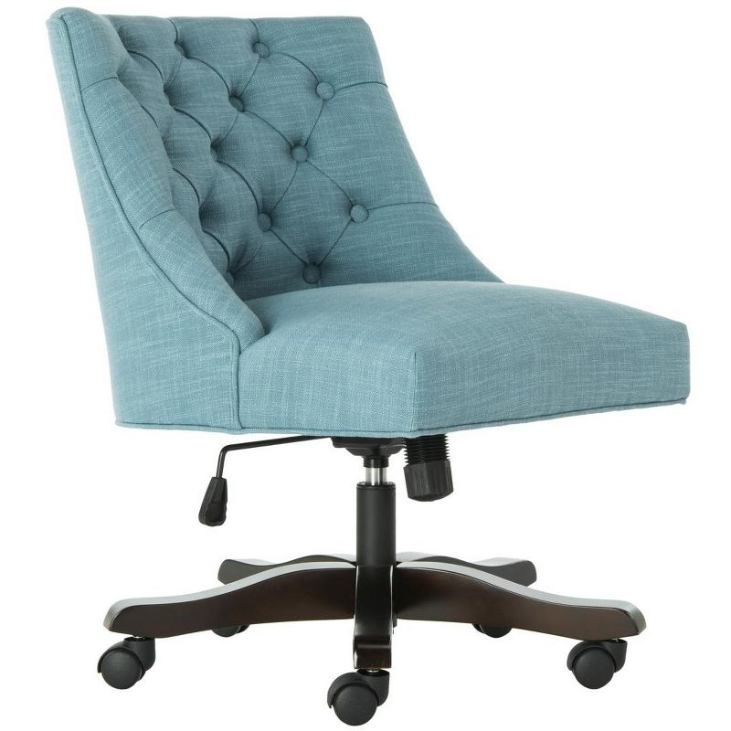 Soho Tufted Swivel Desk Chair - Light Blue - Safavieh
