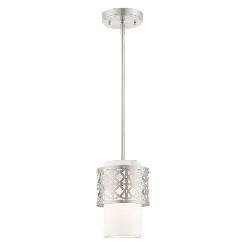 Livex Lighting Calinda 1 - Light Pendant in  Brushed Nickel