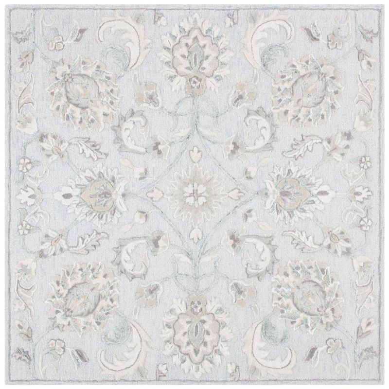 Glamour GLM624 Hand Tufted Indoor Area Rug - Light Blue/Ivory - 6'x6' - Safavieh