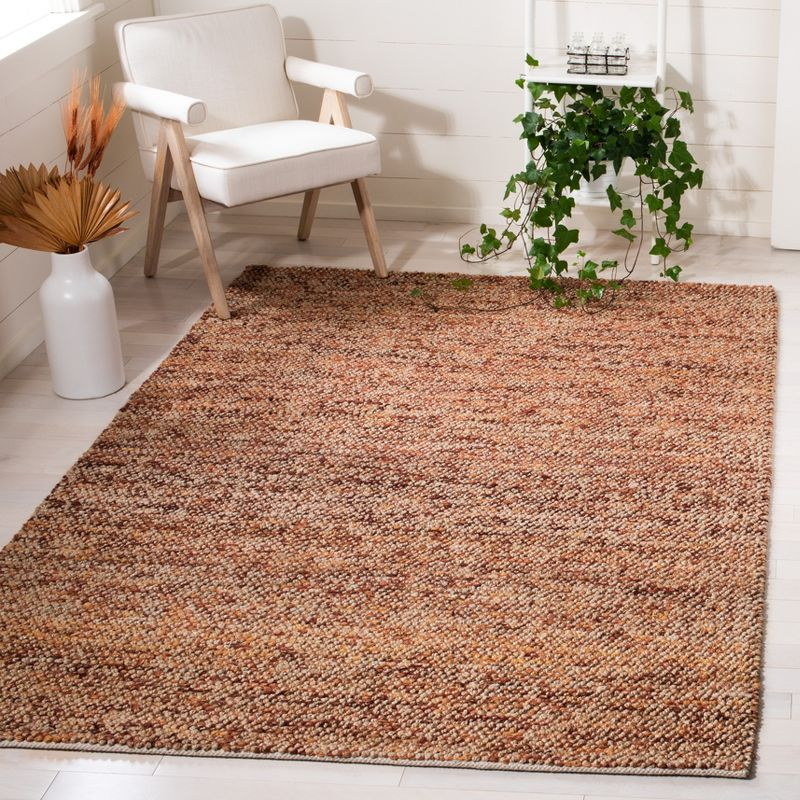 Bohemian BOH901 Hand Woven Indoor Area Rug - Natural/Rust - 5'x8' - Safavieh