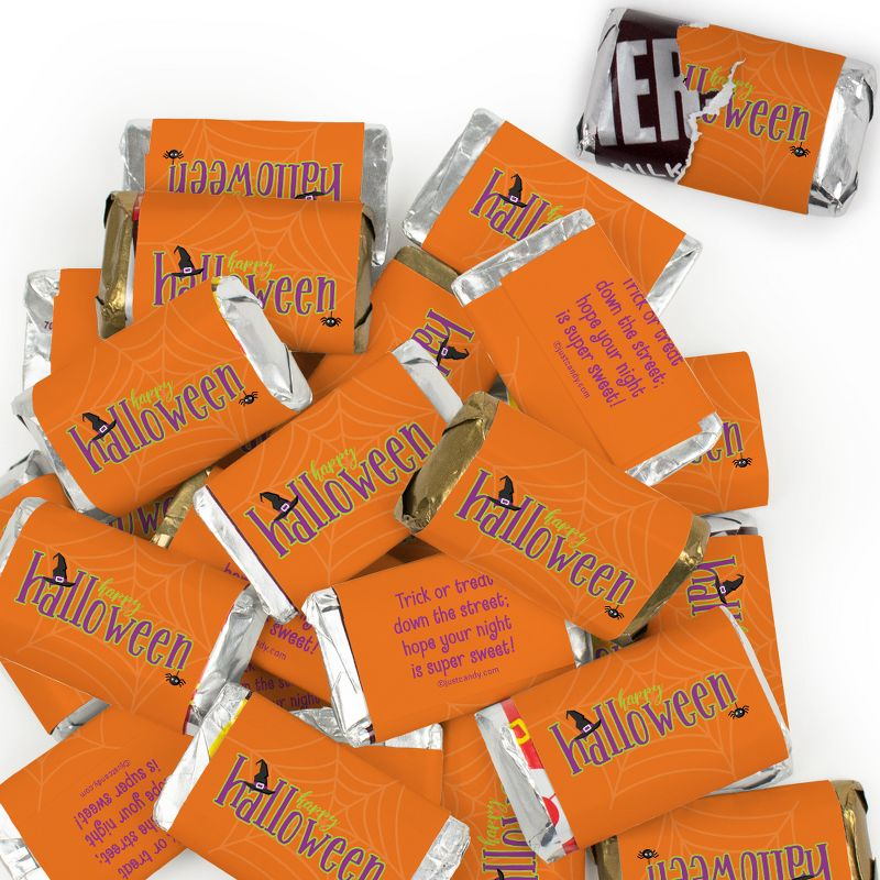 123 Pcs Halloween Candy Party Favors Hershey's Miniatures Chocolate By Just Candy - Spirit