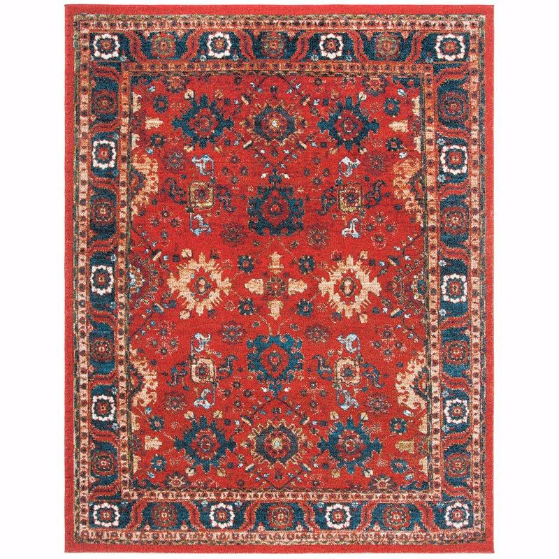 Vintage Hamadan VTH214 Power Loomed Indoor Area Rug - Orange/Blue - 8'x10' - Safavieh.