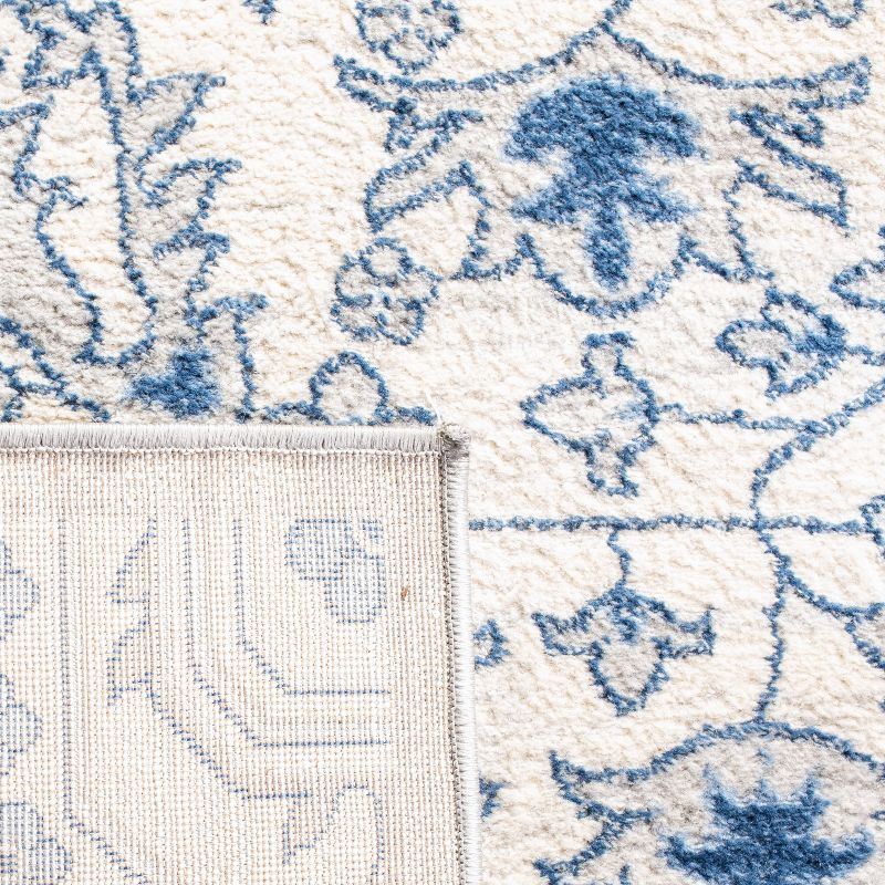 Brentwood BNT816 Power Loomed Indoor Area Rug - Cream/Blue - 4'x6' - Safavieh