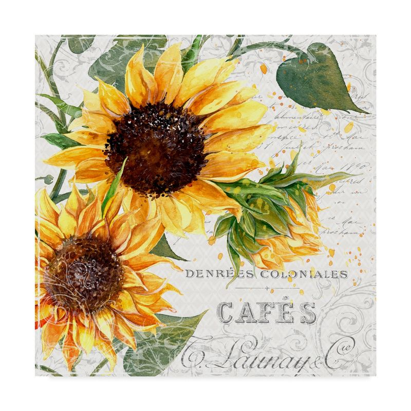 Trademark Fine Art - Irina Trzaskos Studio 'Summertime Sunflowers II' Canvas Art - 14x14
