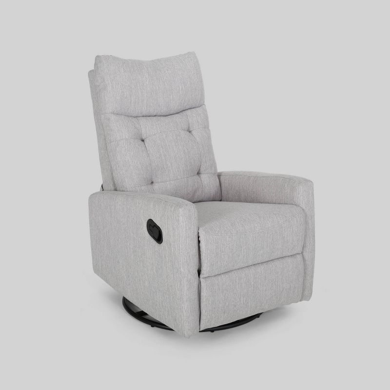 Woodglen Contemporary Glider Swivel Recliner Light Gray - Christopher Knight Home