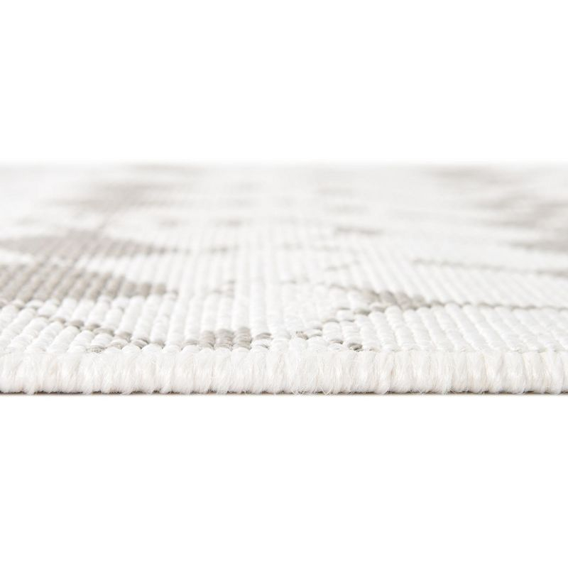Unique Loom 6' 0 x 9' 0 Ivory and Gray Outdoor Trellis Cardak Area Rug