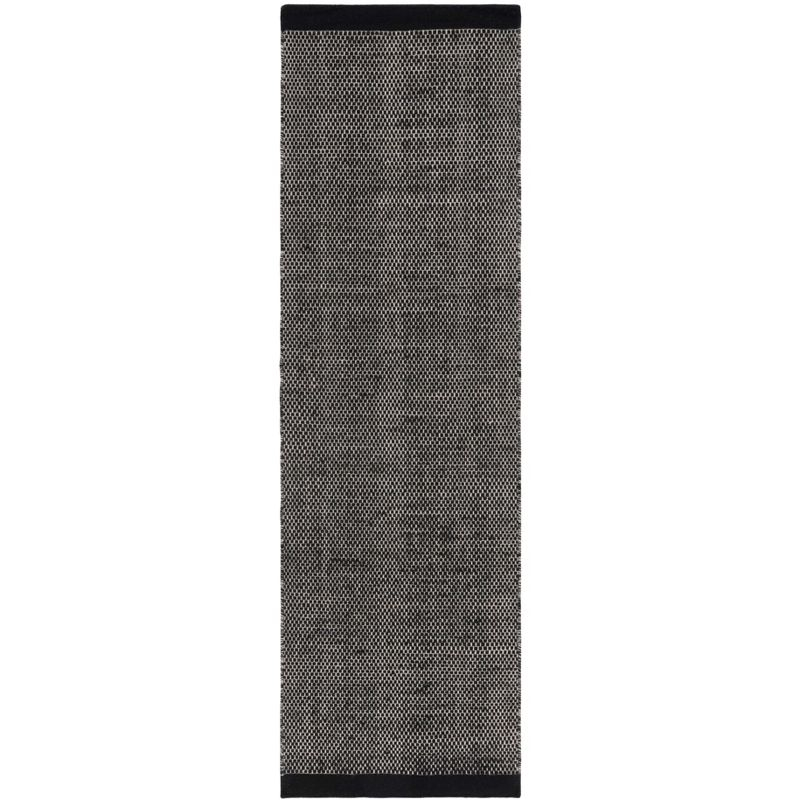 Vermont VRM807 Hand Woven Indoor Runner Rug - Black - 2'3"x8' - Safavieh