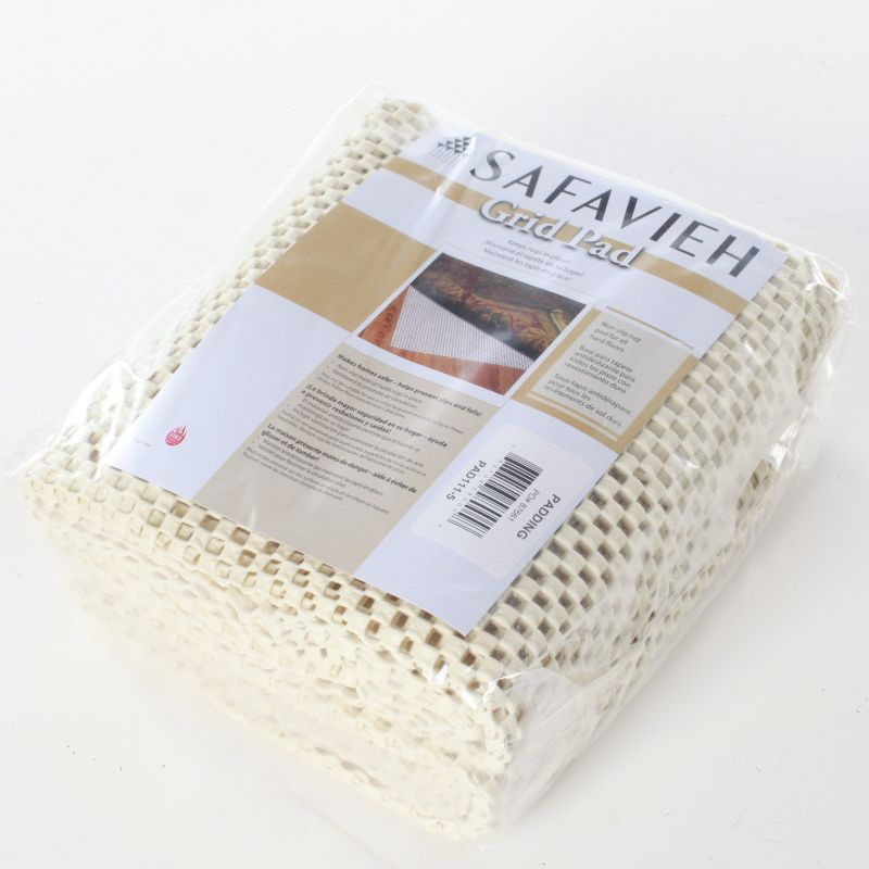 Grid Pad PAD111 Power Loomed Indoor Rug Pad - White - 4' x 6' - Safavieh