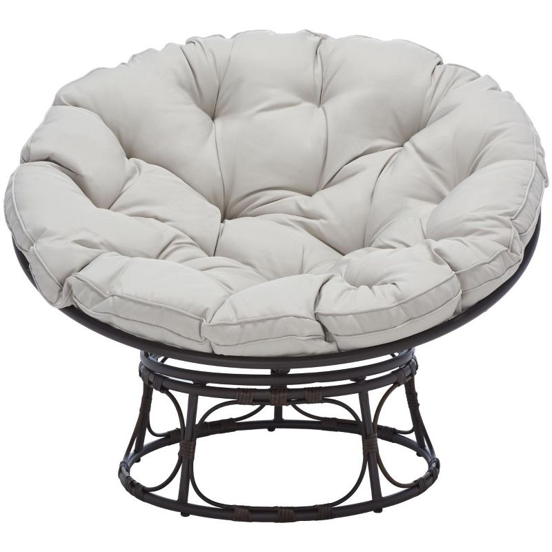 Kiraya Papasan Chair Indoor/Outdoor - PAT9041 - Brown/Grey - Safavieh