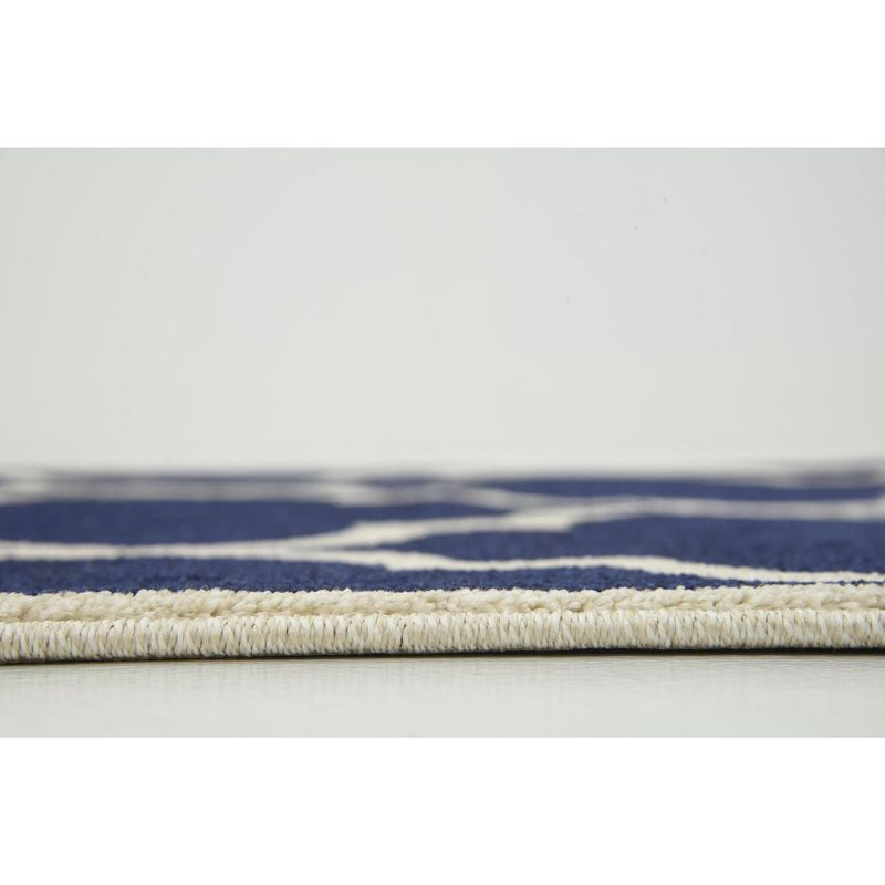 Unique Loom 2' 0 x 8' 0 Runner Navy Blue Trellis Austin Area Rug