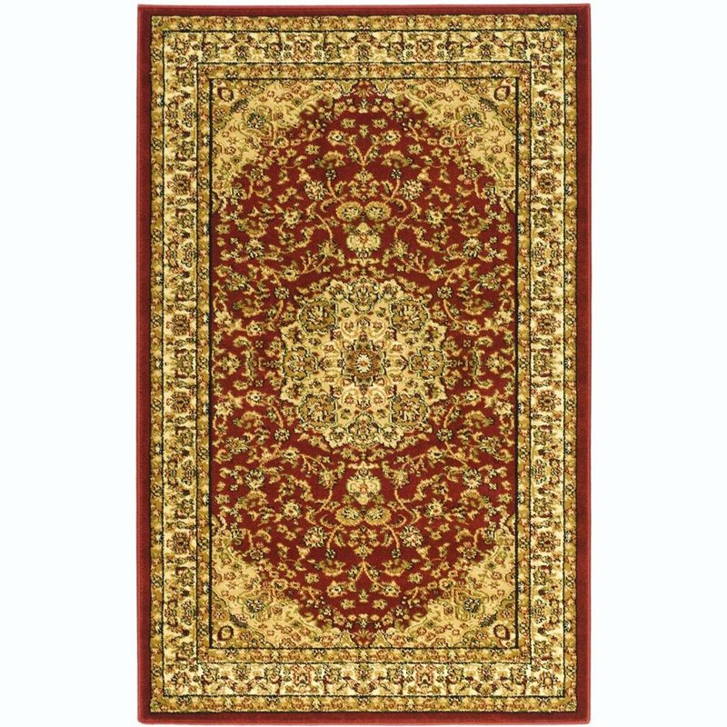 Lyndhurst LNH222 Power Loomed Area Rug - Red/Ivory - 4'x6' - Safavieh