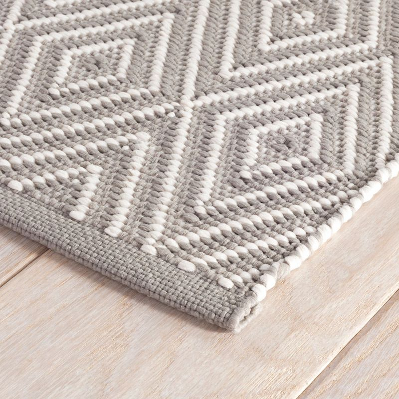 Diamond Fieldstone/Ivory Handwoven Indoor/Outdoor Rug