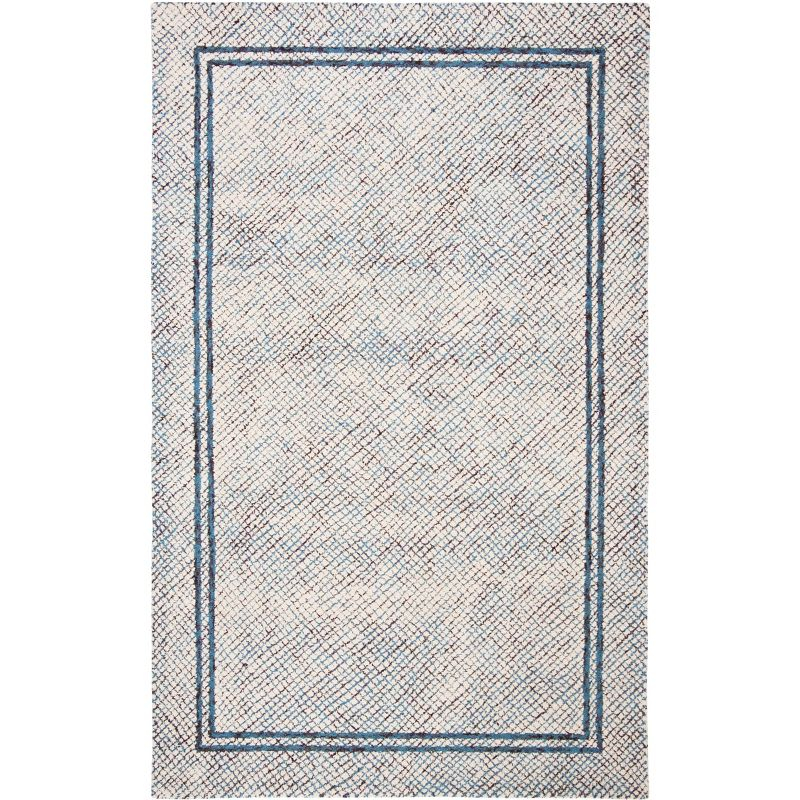 Abstract ABT341 Hand Tufted Area Rug - Ivory/Navy - 8'x10' - Safavieh.