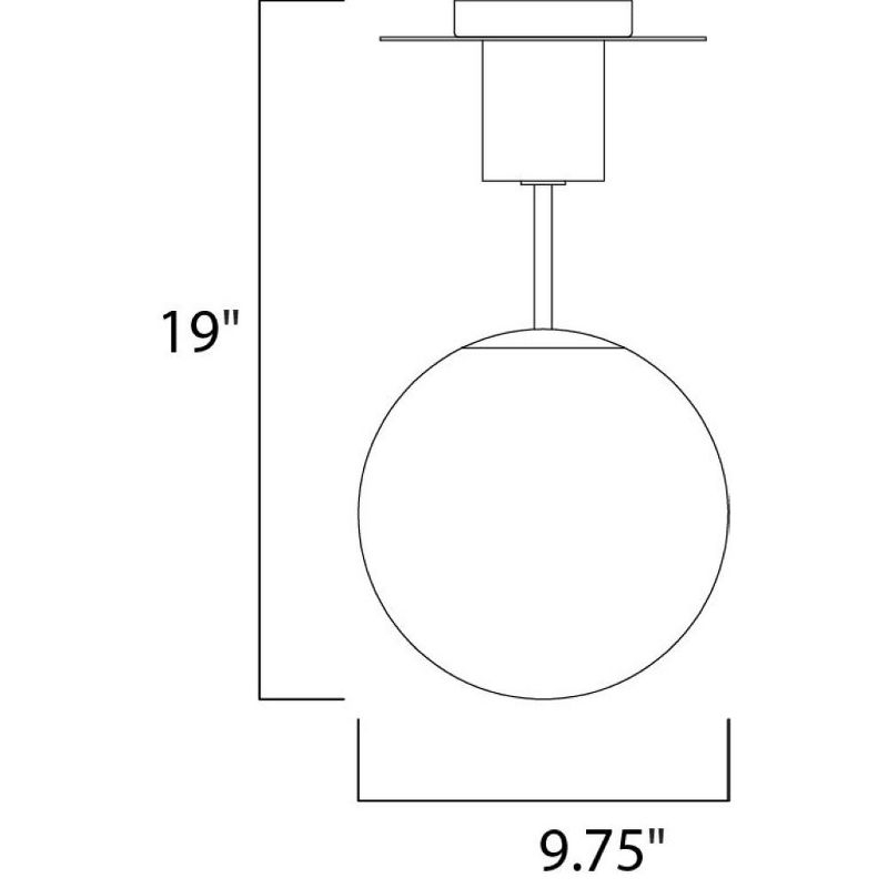 Maxim Lighting Vesper 1 - Light Semi-Flush Mount in  Satin Brass/Black
