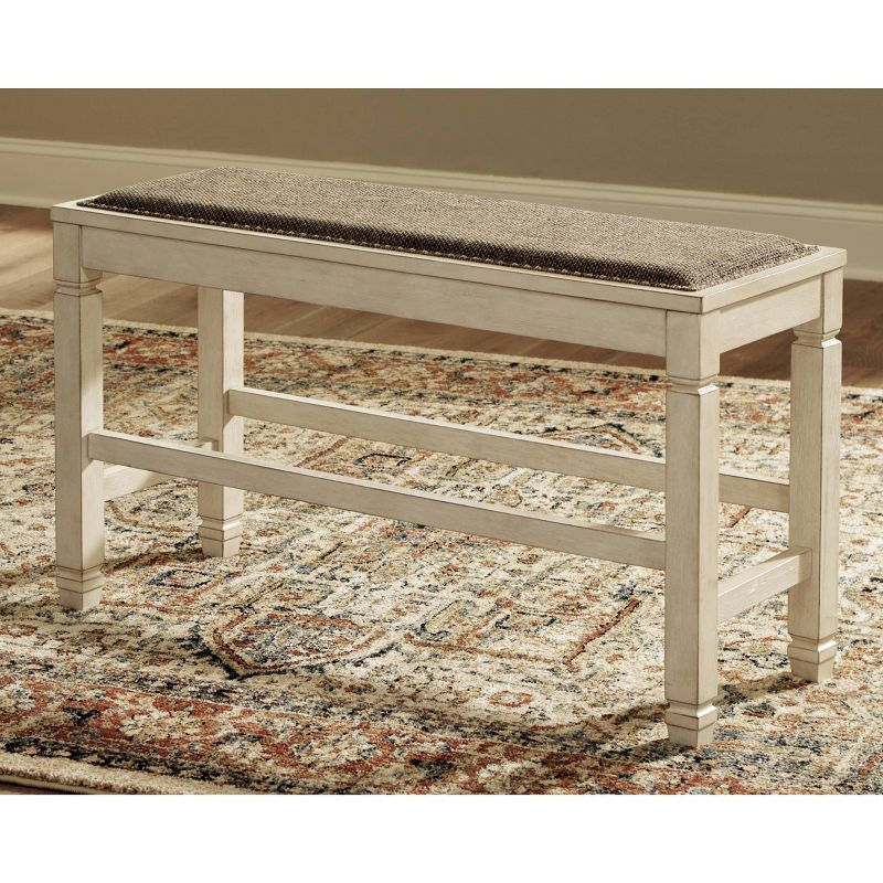 Bolanburg Counter Height Dining Room Bench Antique White - Signature Design by Ashley
