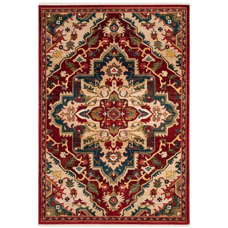 Kashan KSN304 Power Loomed Area Rug - Red/Beige - 6'7"x9' - Safavieh.