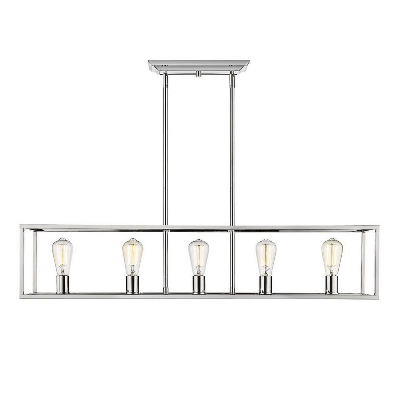 Golden Lighting Wesson 5-Light Linear Pendant in Chrome