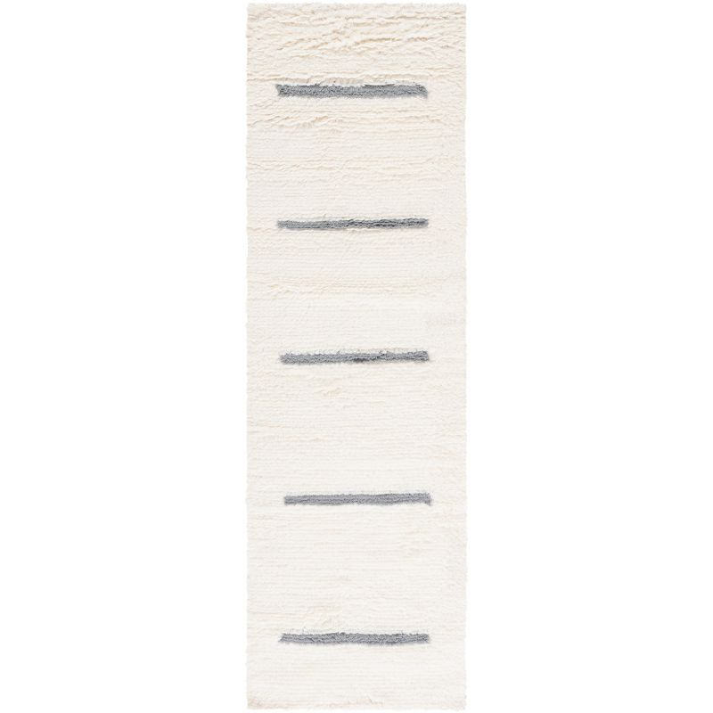 Kenya KNY750 Hand Knotted Runner Rug - Ivory/Gray - 2'3"x8' - Safavieh.