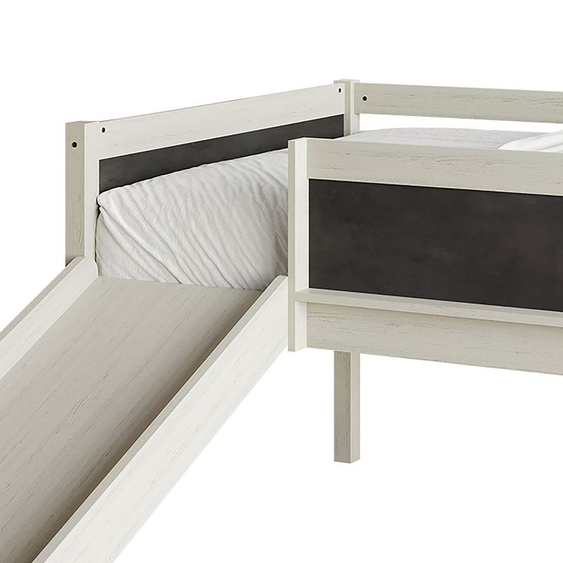 ChaletPosh Twin Size Wooden Loft Bed in Antique Grey