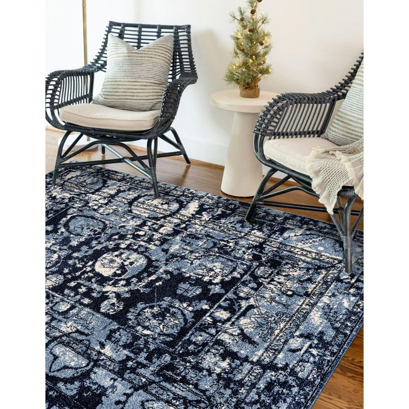 Unique Loom 3' 1 x 5' 3 Blue La Jolla Vintage Area Rug
