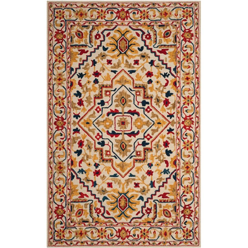 Aspen APN705 Hand Tufted Area Rug - Ivory/Multi - 5'x8' - Safavieh.