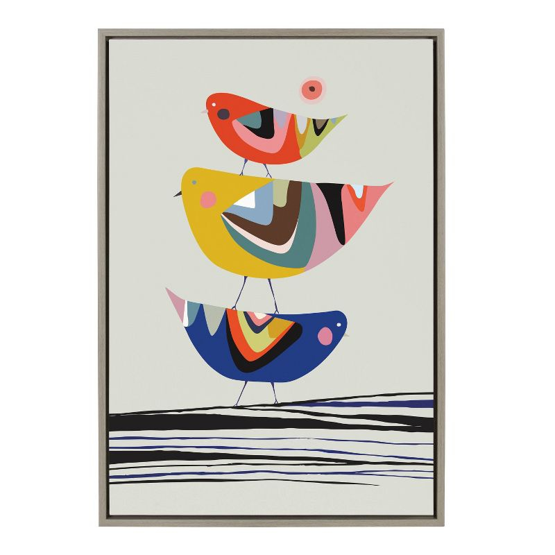 23" x 33" Sylvie the Family Tree Framed Canvas by Rachel Lee Gray - Kate & Laurel All Things Decor: Modern Vertical Digital Art