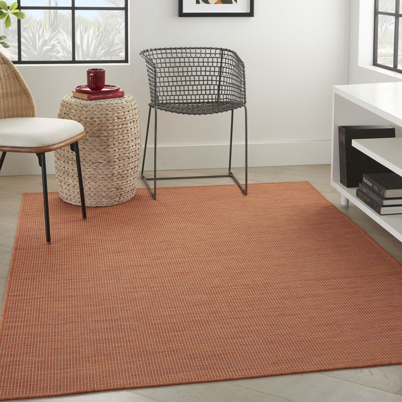 Nourison Positano POS01 Indoor/outdoor Area Rug - Terracotta 4' x 6'