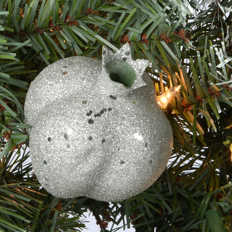 National Tree Company 9 ft. Glittery Pomegranate Pine Garland with Clear Lights