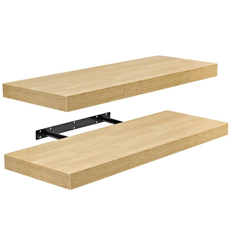 2 Pack (24"x9") Sorbus Floating Wall Shelves for Bedroom, Decor, Kitchen, Living Room - for Trophies, Frames, Bookshelf