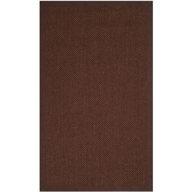 Natural Fiber NF133 Power Loomed Accent Rug - Chocolate/Dark Brown - 2'6"x4' - Safavieh.