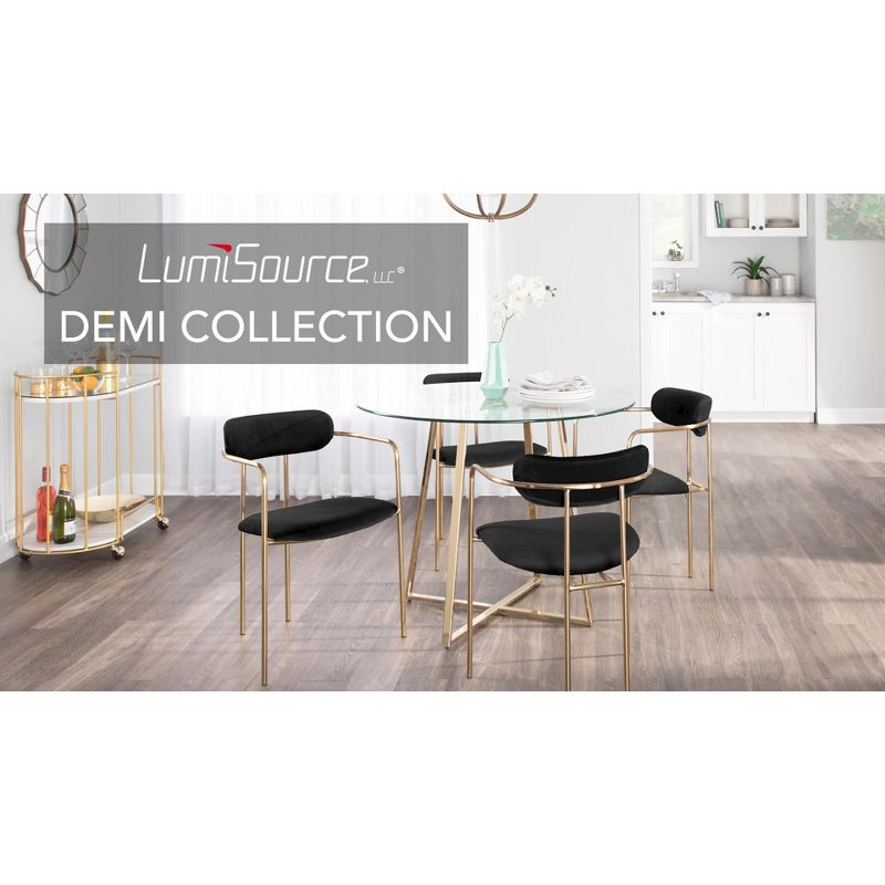 Demi Velvet/Metal Task Chair Gold/Silver - LumiSource