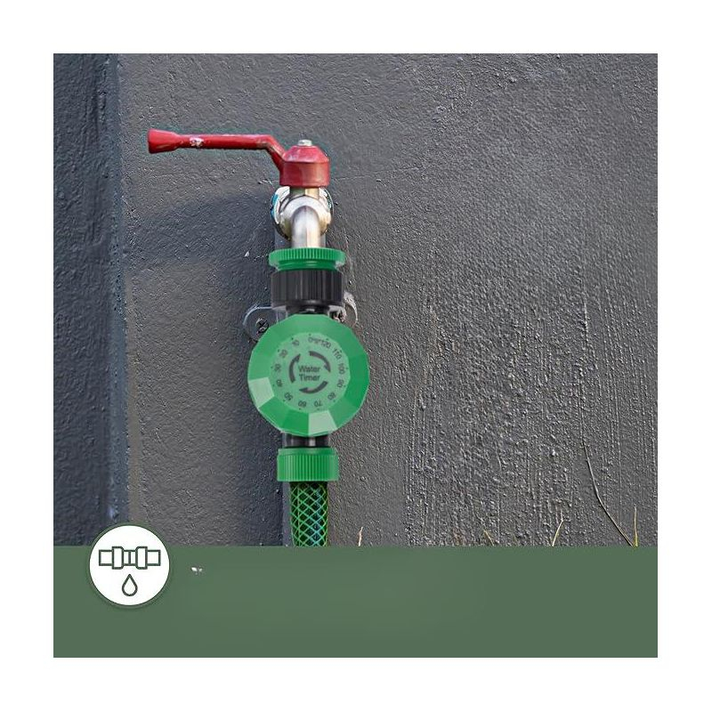 2WAYZ 5.5x2.3 '' Mechanical Water Timer Save Water Time Up to 120 Minutes, Green