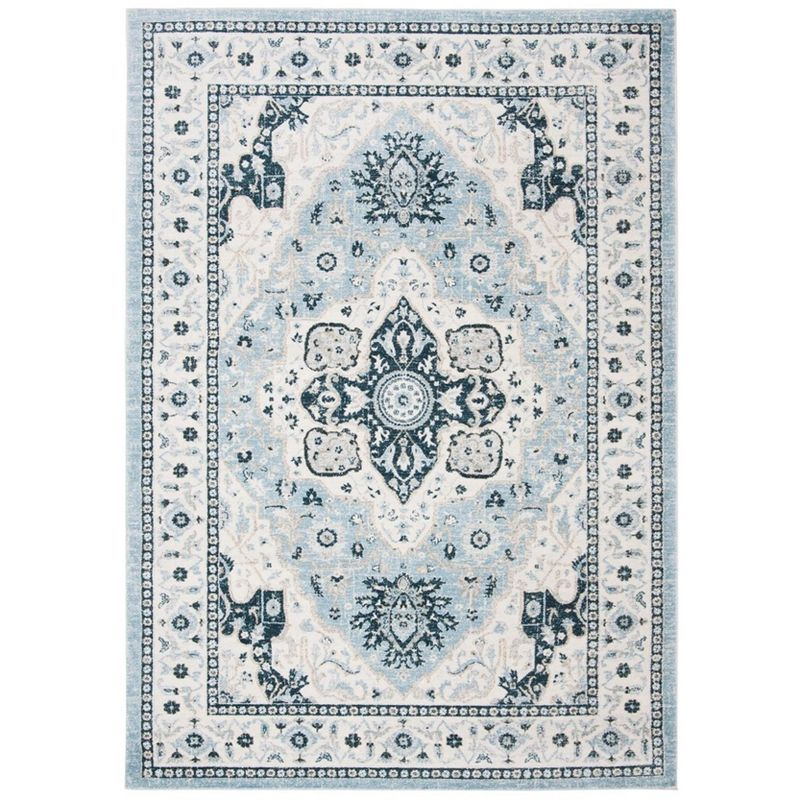 Isabella ISA936 Power Loomed Area Rug - Light Blue/Cream - 8'x10' - Safavieh