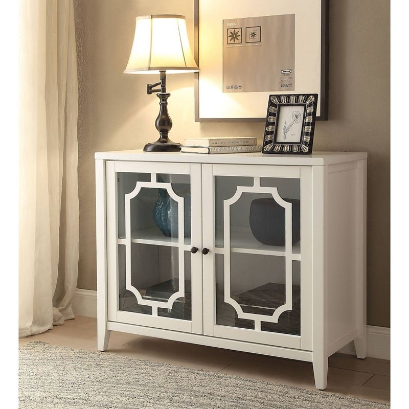 Acme Furniture Ceara Decorative Storage Cabinet White Finish