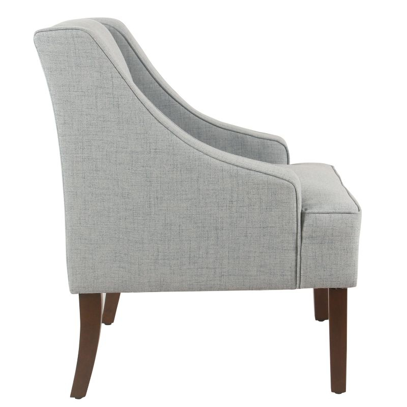 Classic Swoop Arm Accent Chair Light Blue - HomePop: Upholstered Polyester, Foam-Filled, Plywood Frame