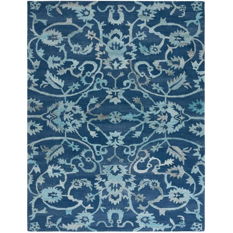 Anatolia AN401 Handmade Tufted Area Rug - Navy - 8' X 10' - Safavieh