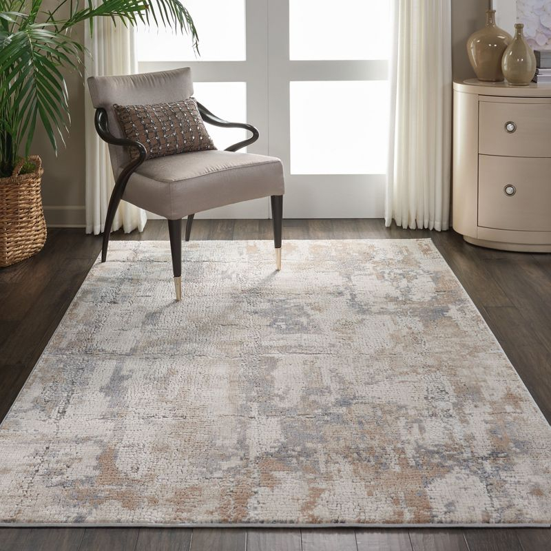Nourison Rustic Textures Contemporary Indoor Area Rug Beige/Grey 3'11" x 5'11"