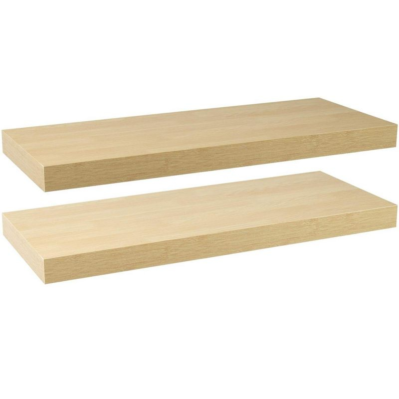 2 Pack (24"x9") Sorbus Floating Wall Shelves for Bedroom, Decor, Kitchen, Living Room - for Trophies, Frames, Bookshelf