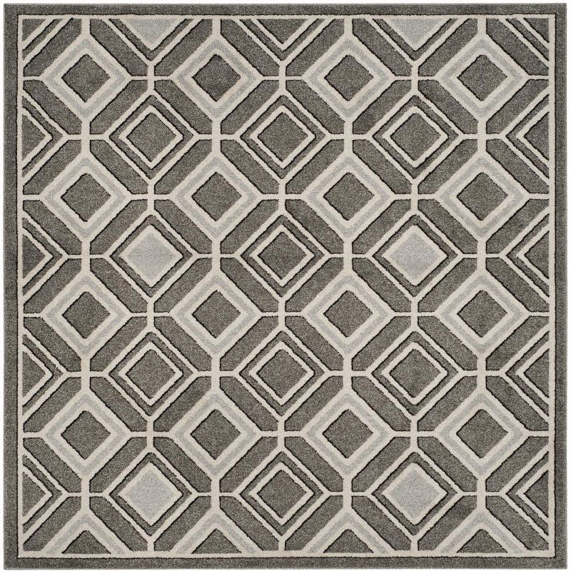Amherst AMT433 Power Loomed Indoor Area Rug - Grey/Light Grey - 7'x7' - Safavieh