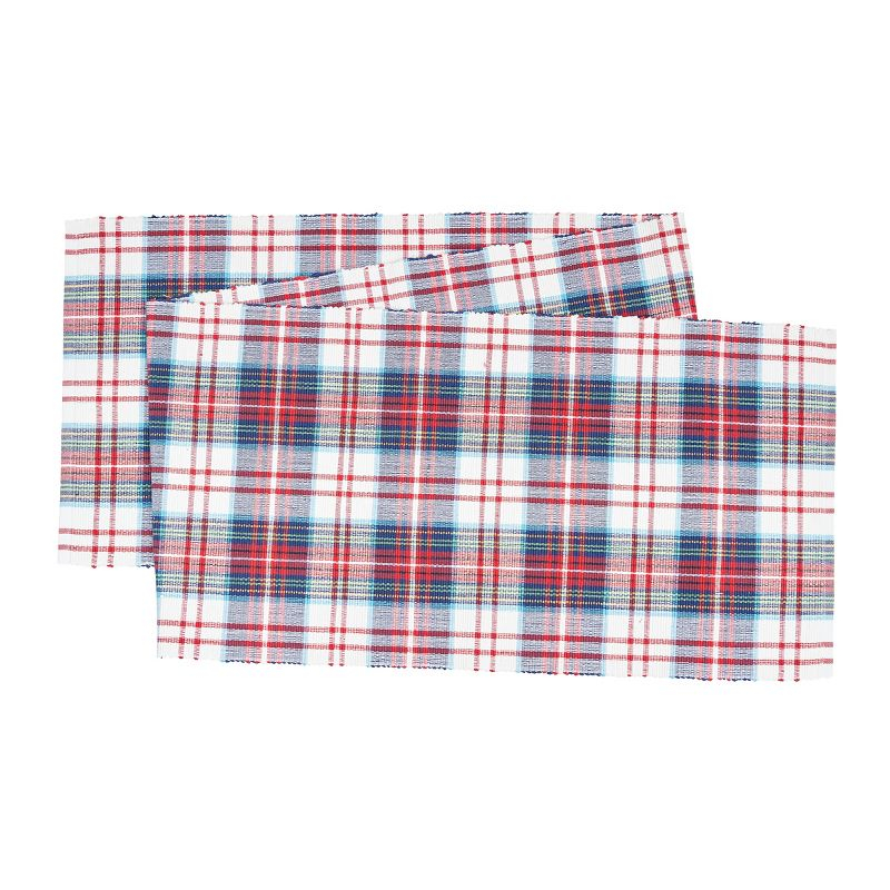 C&F Home Morris Plaid Red and Green Woven Table Runner