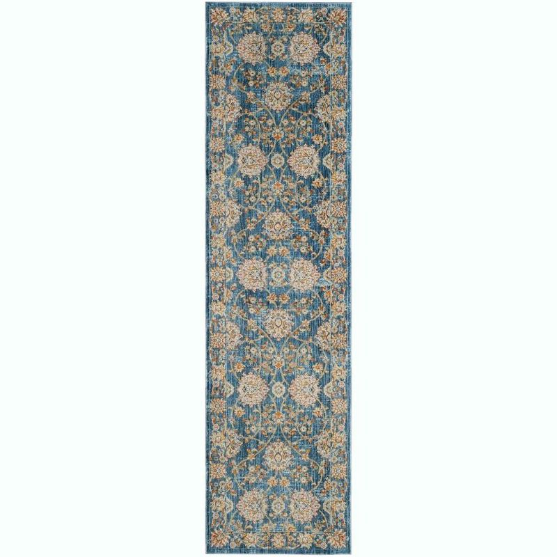 Vintage Persian VTP469 Power Loomed Indoor Runner Rug - Turquoise/Multi - 2'2"x10' - Safavieh