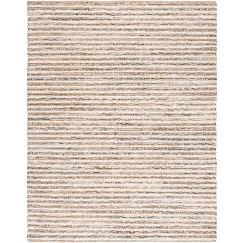 Cape Cod CAP151 Handmade Woven Area Rug - Natural/Green - 8' X 10' - Safavieh