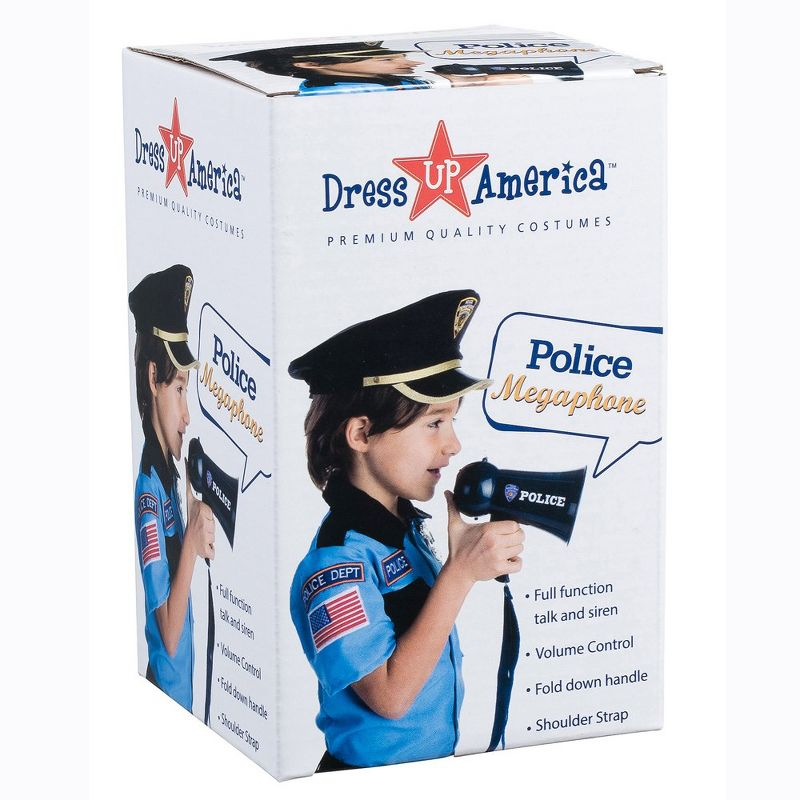 Dress Up America Pretend Play Police Officer's Megaphone with Siren Sound for Kids