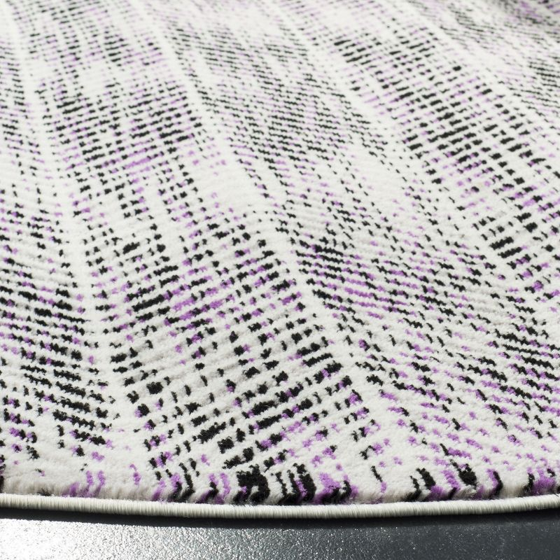 Skyler SKY194 Power Loomed Indoor Area Rug - Grey/Purple - 6'7"x6'7" - Safavieh