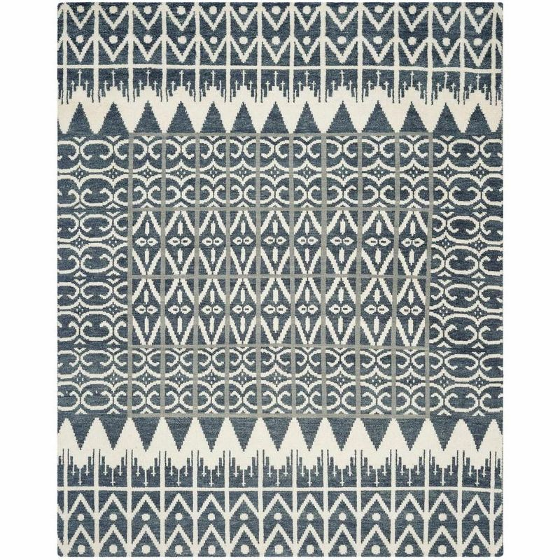 Kenya KNY606 Hand Knotted Area Rug - Charcoal - 9'x12' - Safavieh