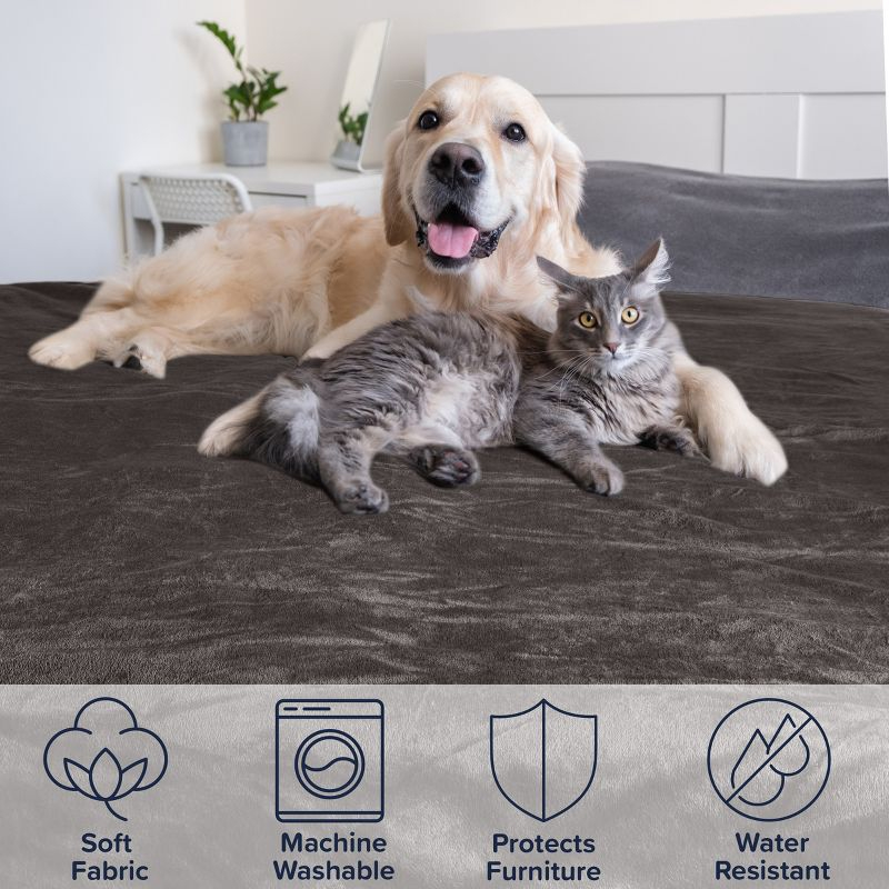 PETMAKER Water-Resistant Dog Blanket, Charcoal